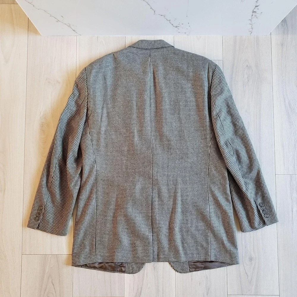 Vintage Polo University Club Ralph Lauren Jacket Mens 44 Brown Check Blazer